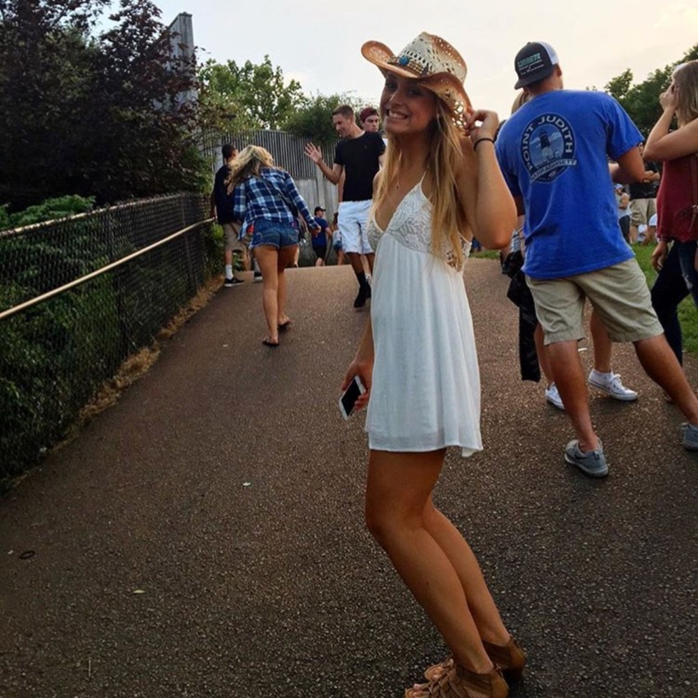 White dress with lace top